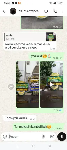 Testimonial Papan Bunga Pernikahan pinggirsari
