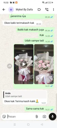 Testimonial Buket Bunga pinggirsari