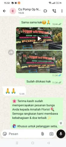 Testimonial Papan Bunga pinggirsari