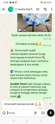 Testimonial Standing Flower pinggirsari