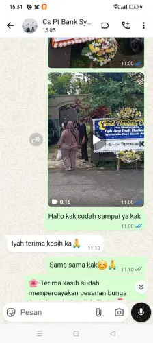 Testimonial Papan Bunga pinggirsari